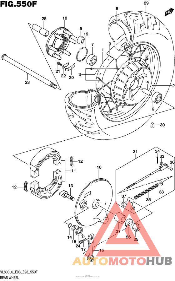 Rear Wheel (Vl800Tl6 E33)