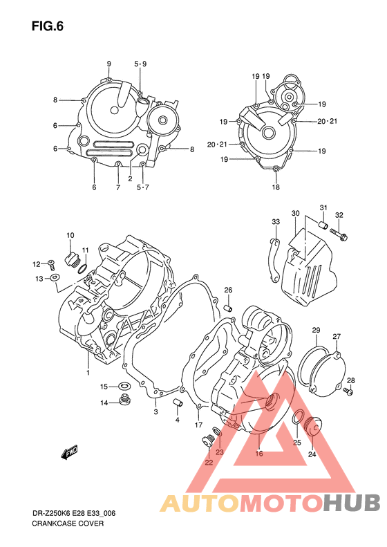 Crankcase cover ass`y  (v