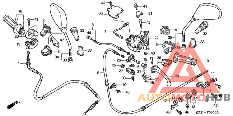 Handle lever/switch/cable