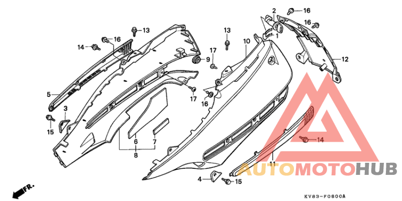 Protection steering plate rear