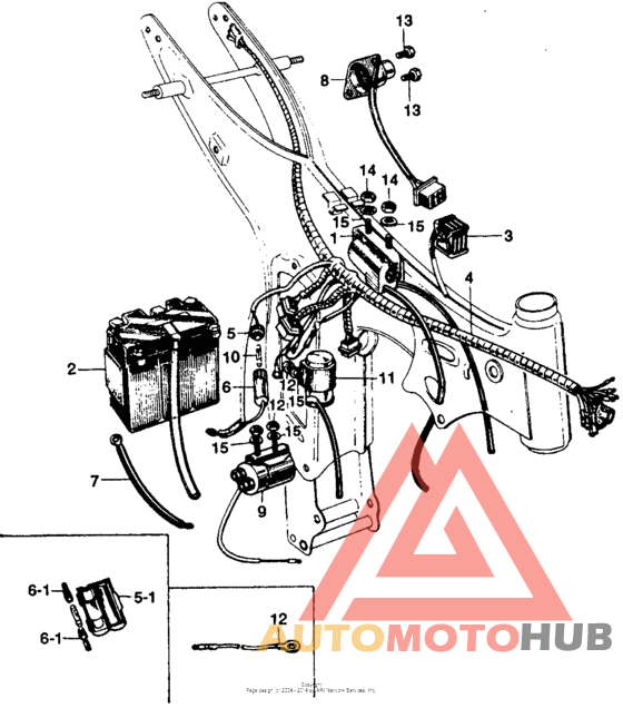 Wire harness + battery