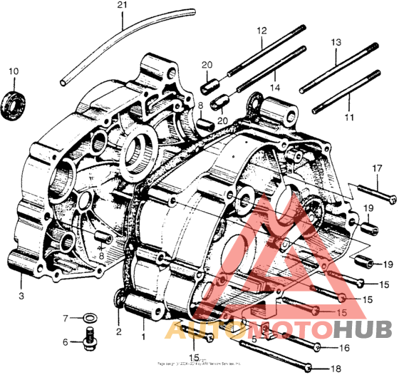 Right crankcase + left crankcase