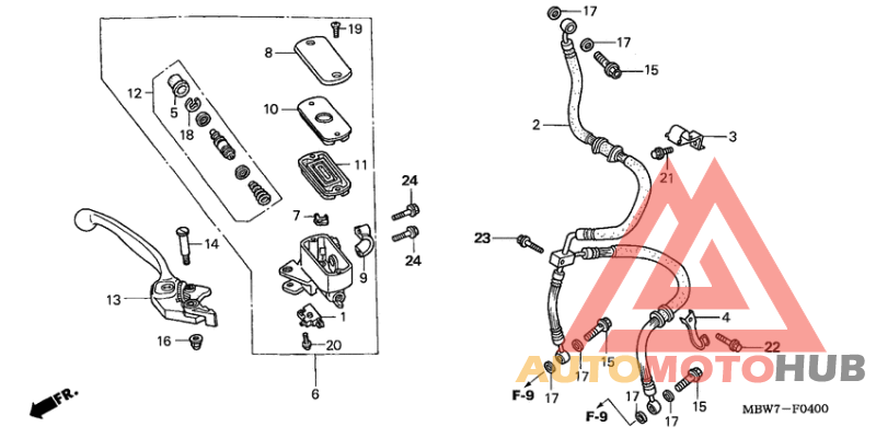 Fr. brake master cylinder