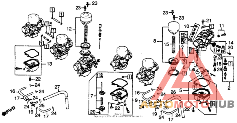 Carburetor comp. parts 80