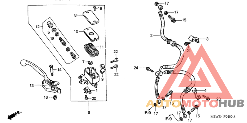 Fr. brake master cylinder