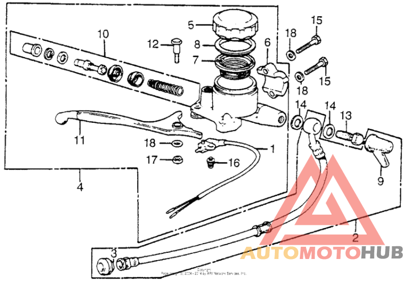 Fr. brake master cyl.