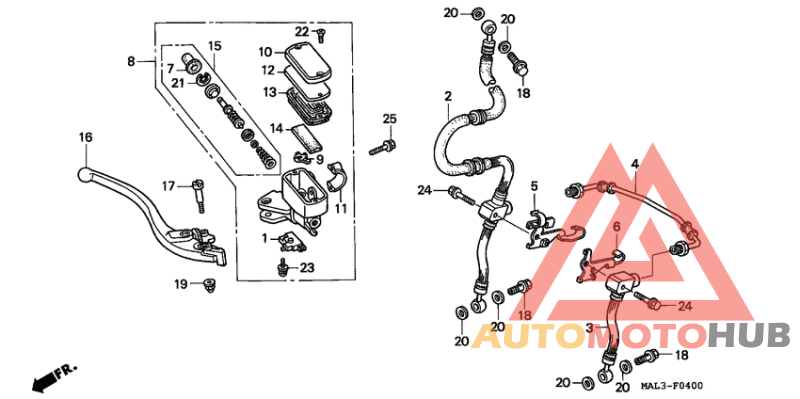 Fr. brake master cylinder