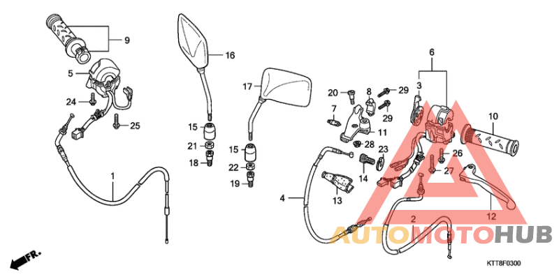Handle lever/switch/cable