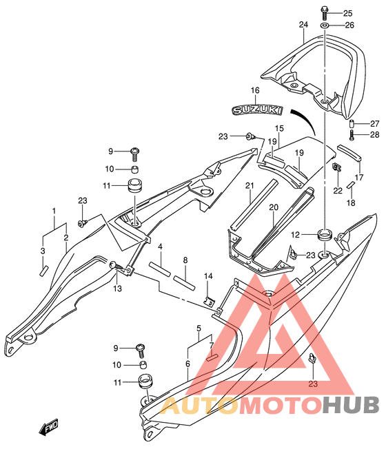 Обтекатель сидения