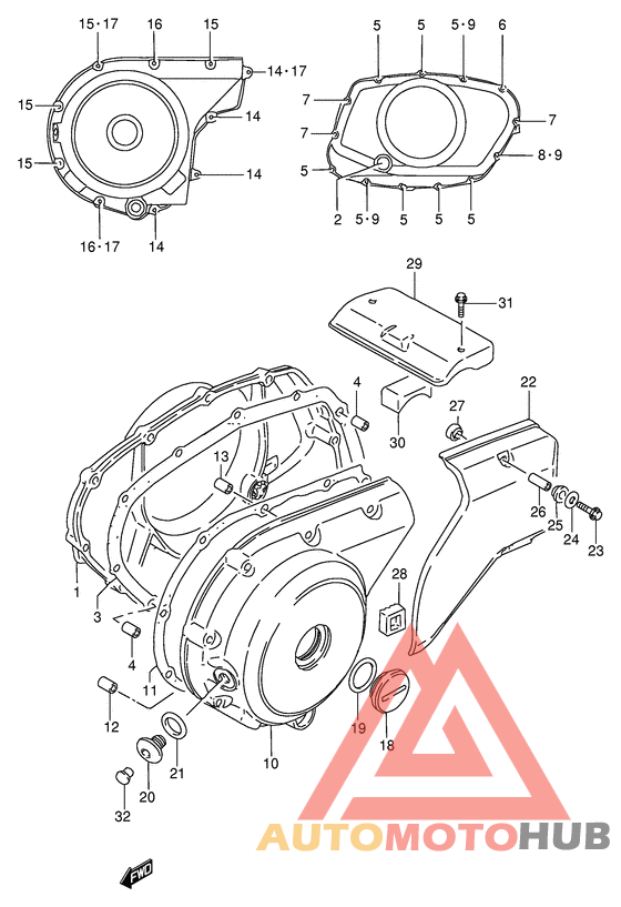 Crankcase cover ass`y  (v