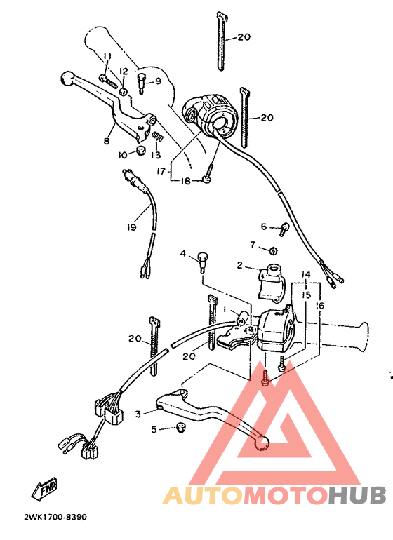 Handle switch. lever
