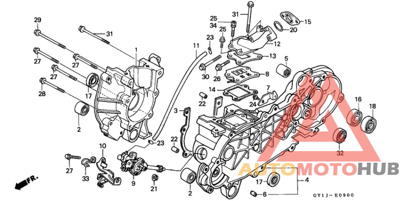 Crankcase/oil pump