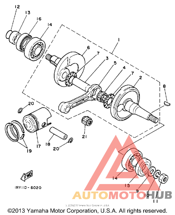 Crankshaft-piston