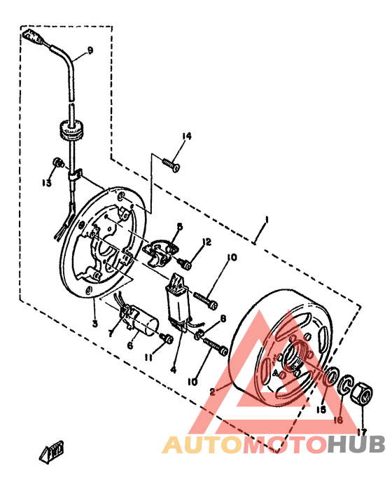 Flywheel magneto