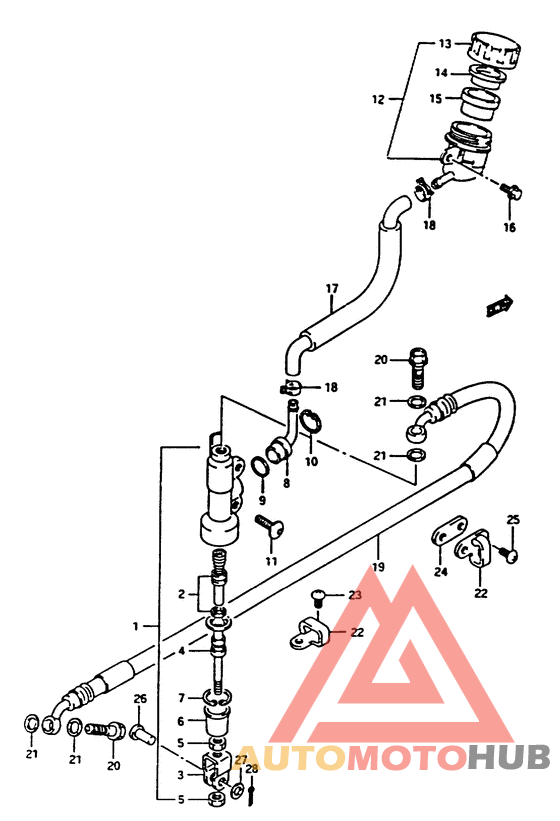 Задний тормозной цилиндр