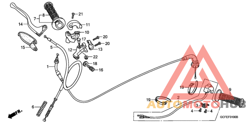 Handle lever/switch/cable