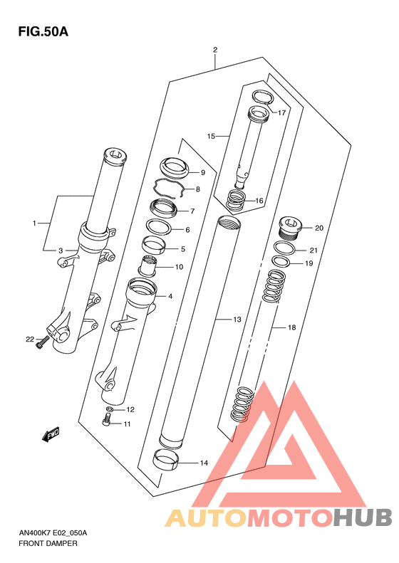 Демпфер передней вилки