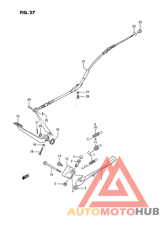 Prop stand - rear brake