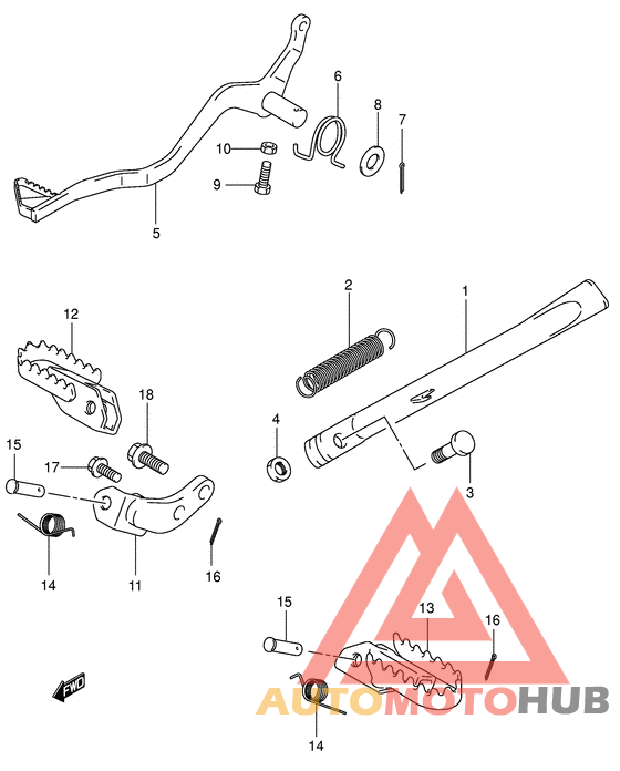 Stand - brake pedal