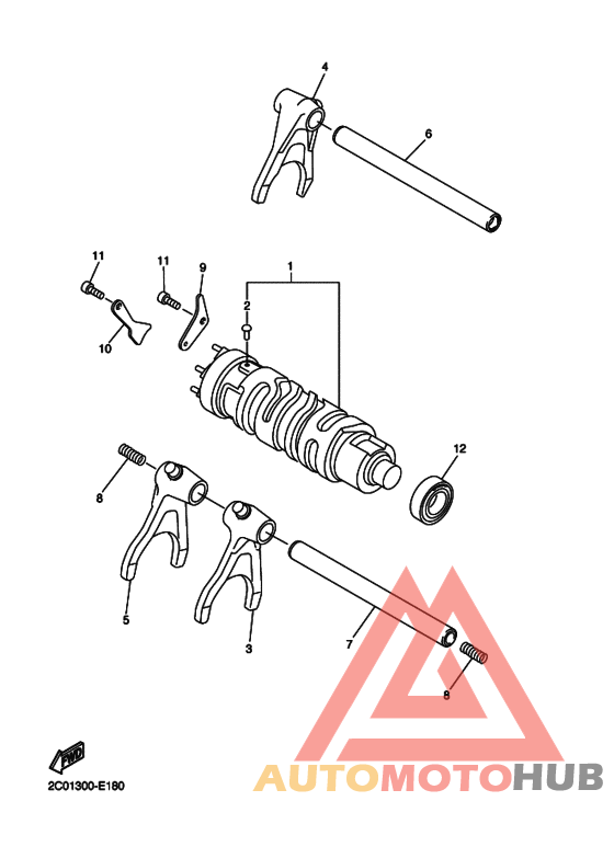 Shift cam & fork