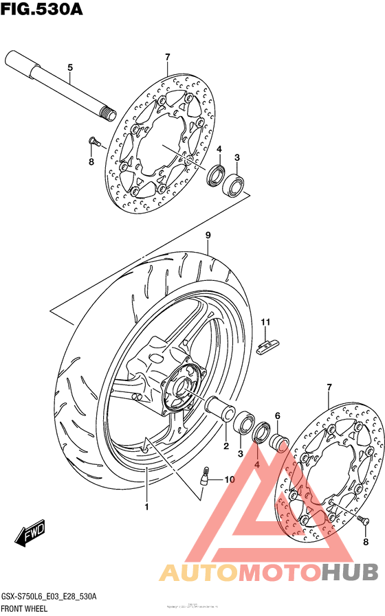 Front Wheel (Gsx-S750L6 E03)