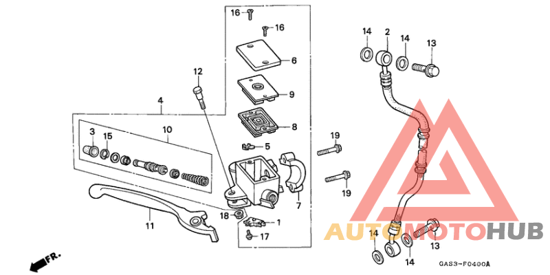Fr. brake master cylinder