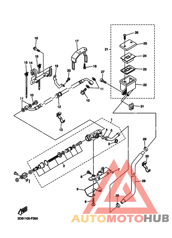 Задний тормозной цилиндр