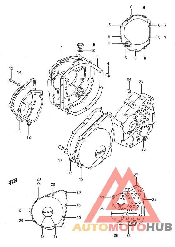 Crankcase cover ass`y  (v