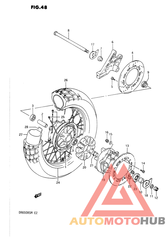 Rear wheel complete assy