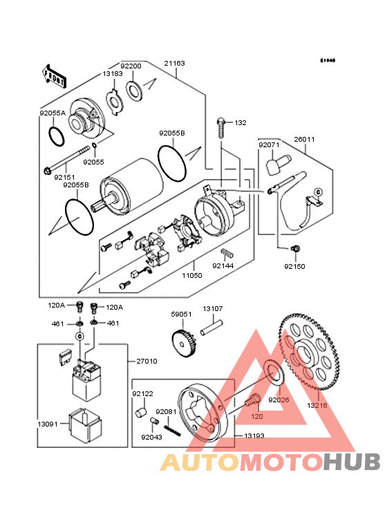 Starter motor/starter clutch