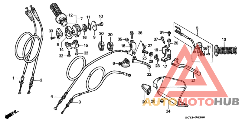 Handle lever/switch/cable