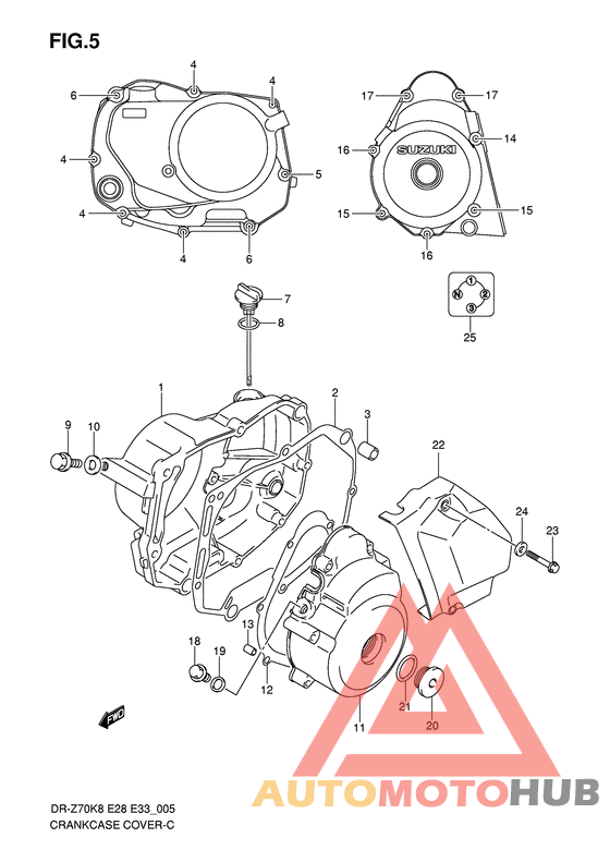 Crankcase cover ass`y  (v