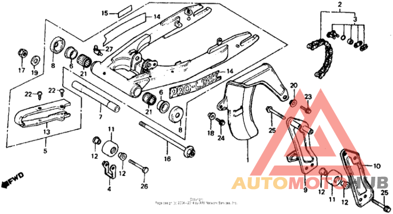 Swingarm + chain case 81
