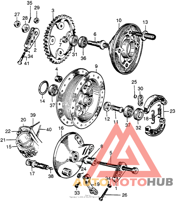 Rear wheel + rear brakes