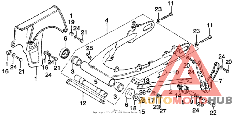 Swingarm + chain case