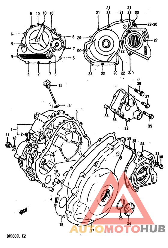 Crankcase cover ass`y  (v
