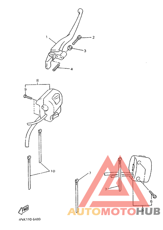 Handle switch. lever