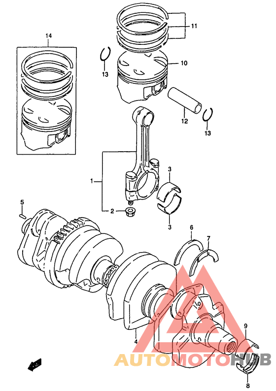 Вал коленчатый