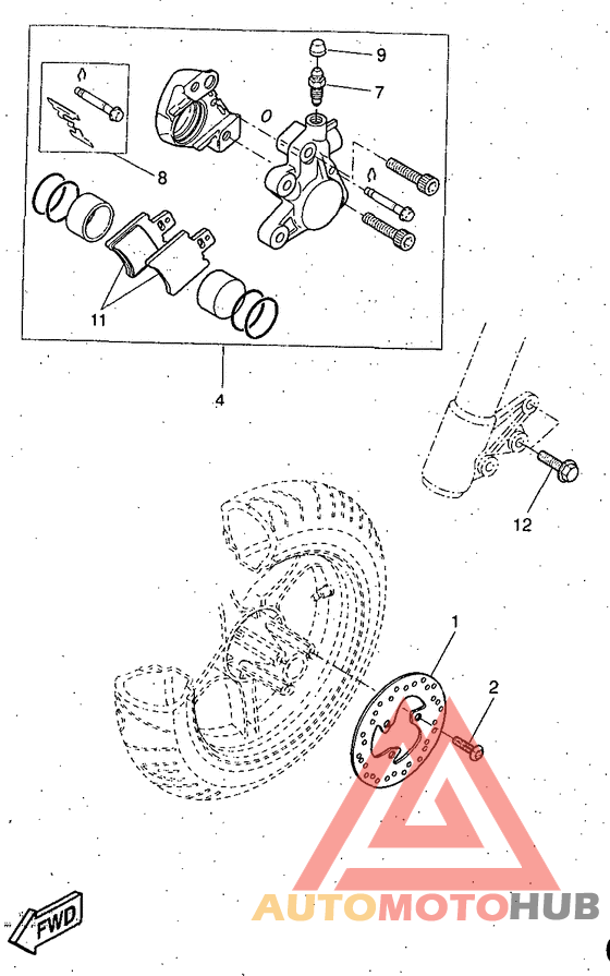 Front brake. caliper