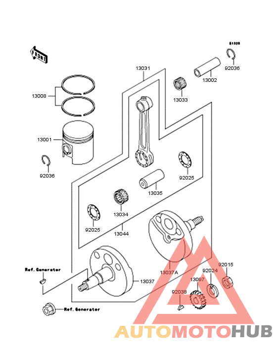 Crankshaft/piston