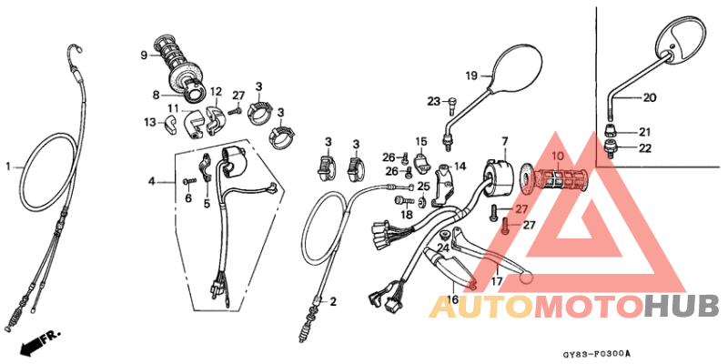 Handle lever/switch/cable