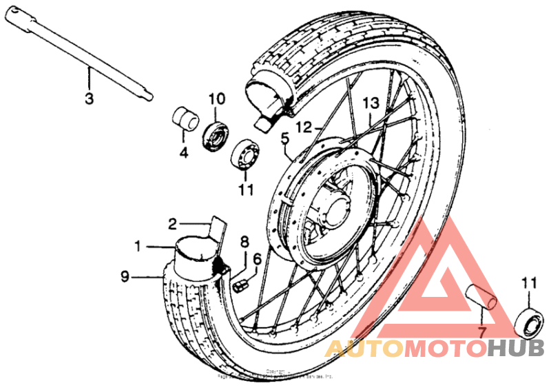 Переднее колесо