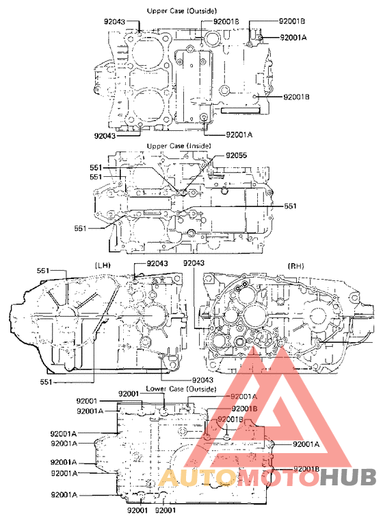 Crankcase bolt & stud pattern
