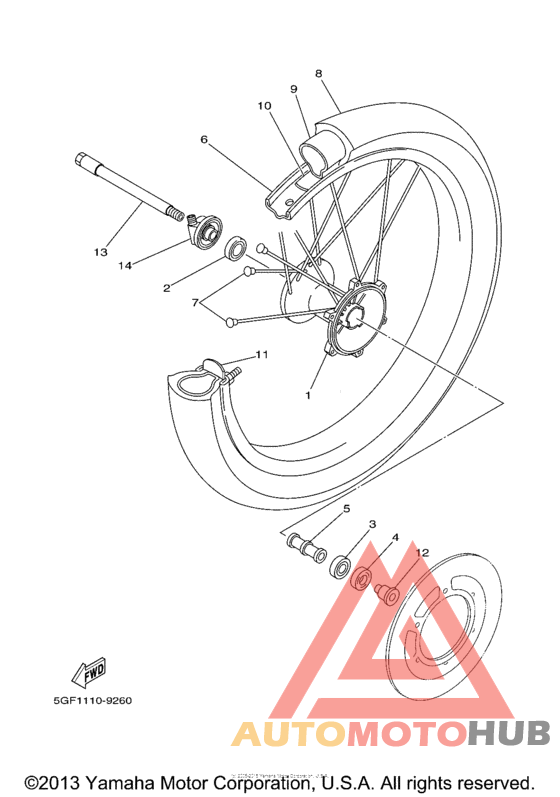Переднее колесо