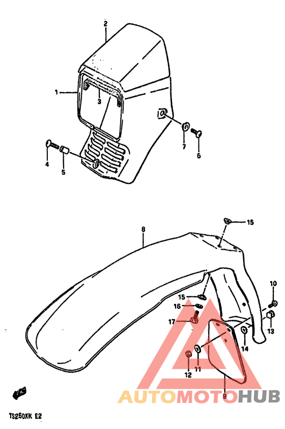 Headlamp housing-front fender