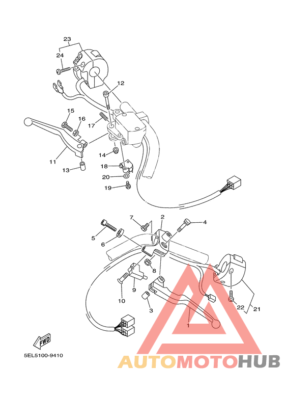 Handle switch. lever