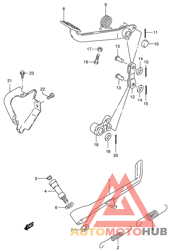Prop stand - rear brake