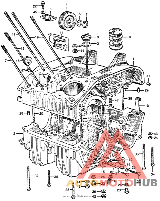 Upper & lower crankcase