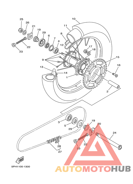 Переднее колесо