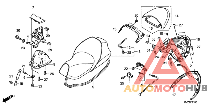 Seat/rear spoiler